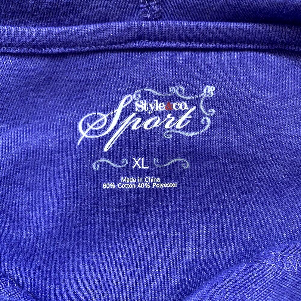 Y2K Style&Co Rhinestone Mandala Layered Quauter Zip Adjustable Grunge Hoodie XL - Picture 10 of 10